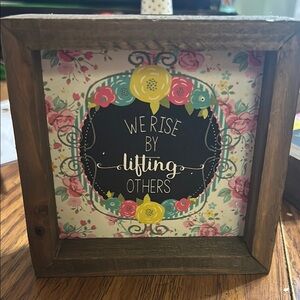 Floral Inspirational Framed Art 5”x5”